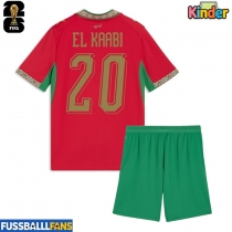 Marokko Ayoub El Kaabi #20 Heimtrikotsatz Kinder WM 2026 Kurzarm (+ Kurze Hosen)